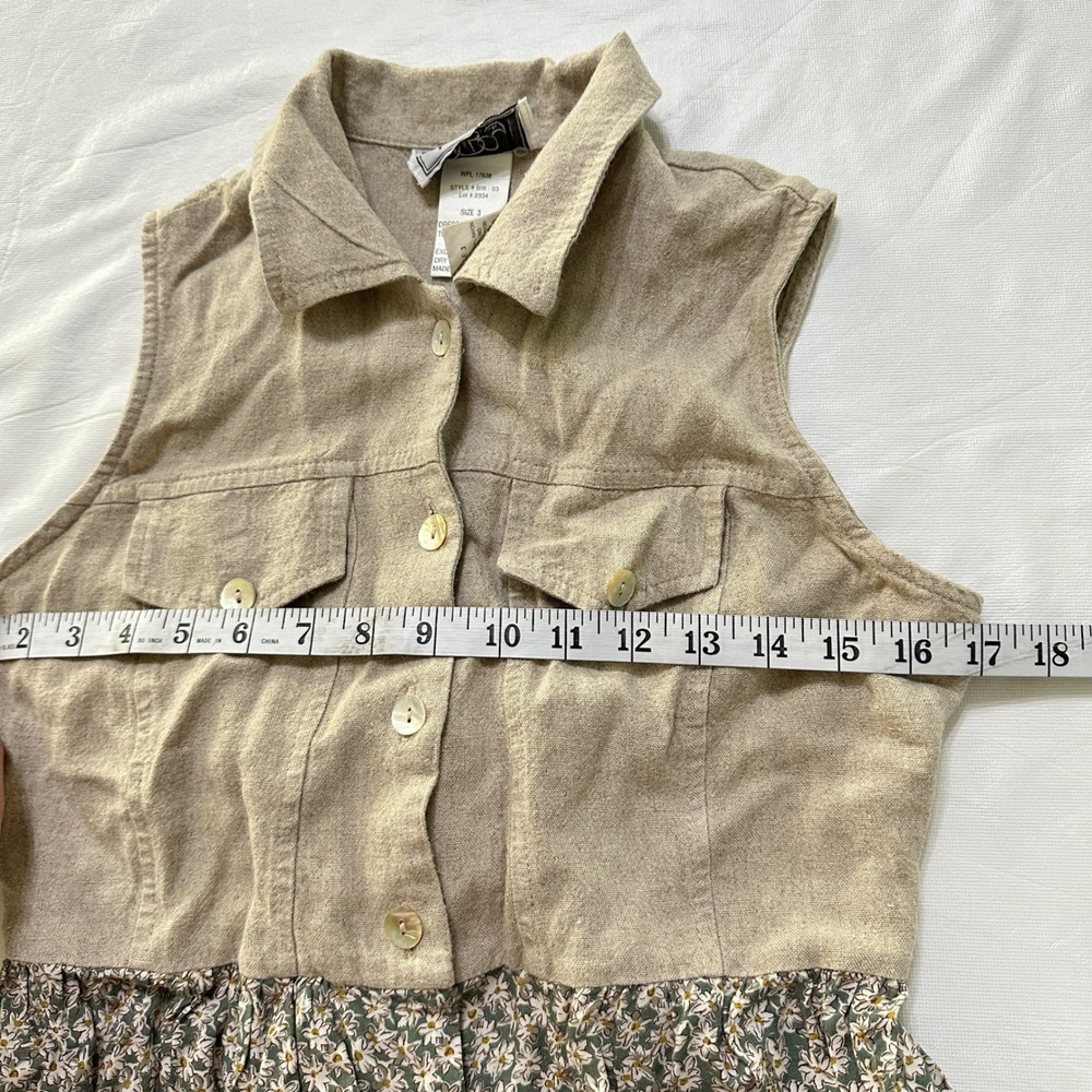 VTG DBY Ltd Floral Dress Womens Sz 3 Grunge Prairie Cottagecore Whimsigoth Boho - Picture 6 of 10